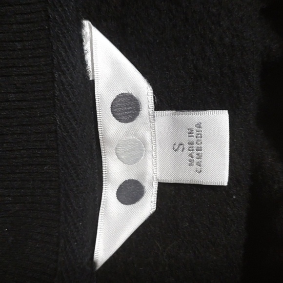 Three Dots Black Zip Collard Sweater Size S - Picture 4 of 5